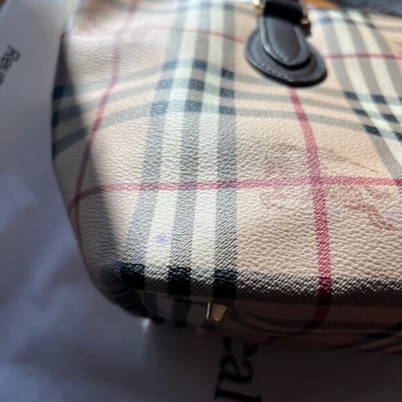Authentic BURBERRY HAYMARKET CHECK TOTE - shoulder bag *vintage* - Picture 6 of 7